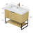Aqualux Modern Bathroom Vanity with Solid Surface Integrated Basin-118216195