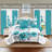 California King Size Comforter Set 9 Pieces, All Season Luxury Bed in a Bag for Bedroom, With Matching Curtains, Soft Microfiber, Sapphire Flower-116416209