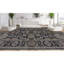 Wool Oriental Area Rug in Black/Ivory/Green