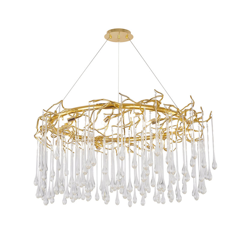 Lustre rond en verre 16 lumières Eclectic