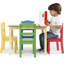 Ensemble de table et 4 chaises en bois pour enfants, naturel / primaire