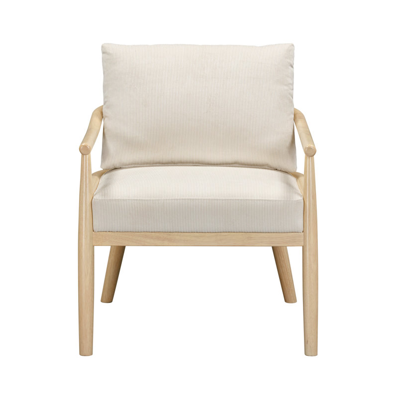 Fauteuil d'appoint en velours, Velours crème