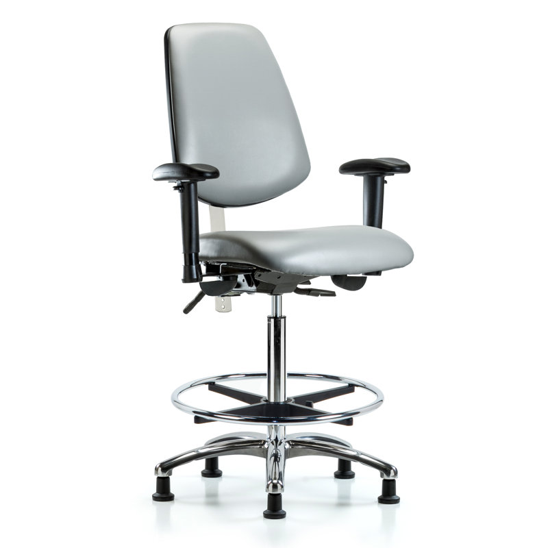 Lakie Vinyl Task Chair, Silver