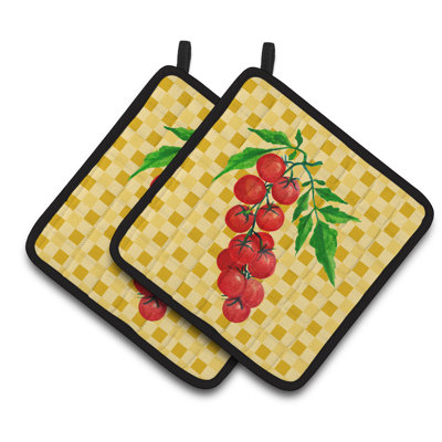 Cuisinier poignée basketweave en tomate de tomate caroline
