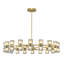 Luminaire de lustre rond moderne doré-784904000