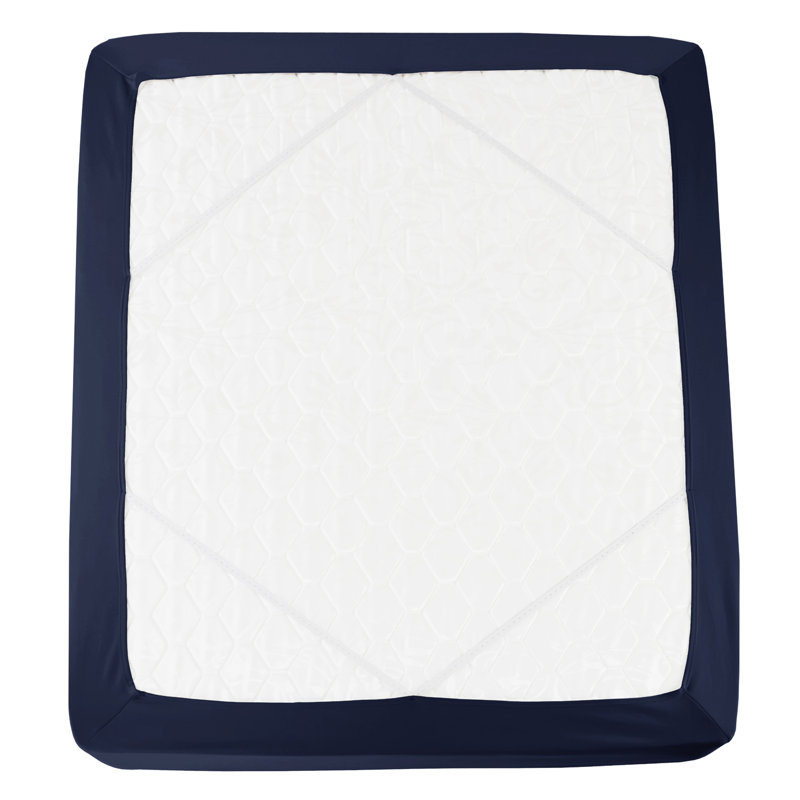 Housse de sommier enveloppante, Grand lit, Marine