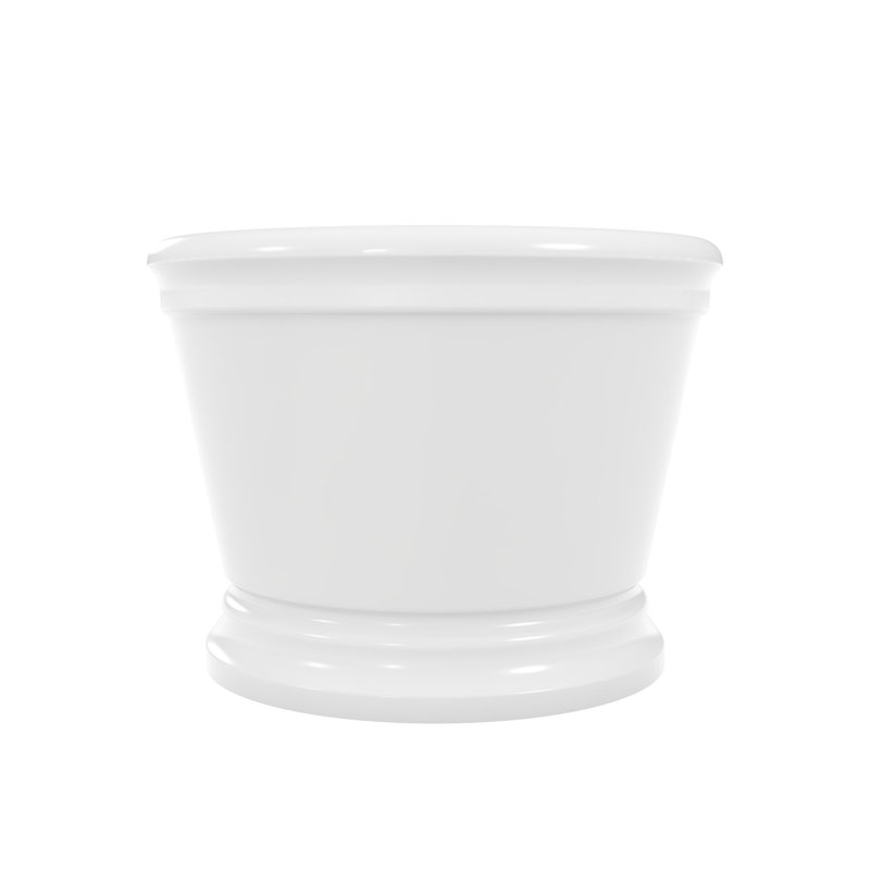 DreamLine Abbey 66 3/4 in. L x 31 1/2 in. W x 23 7/8 in. H Acrylic Double Ended Freestanding Tub, Polished Brass