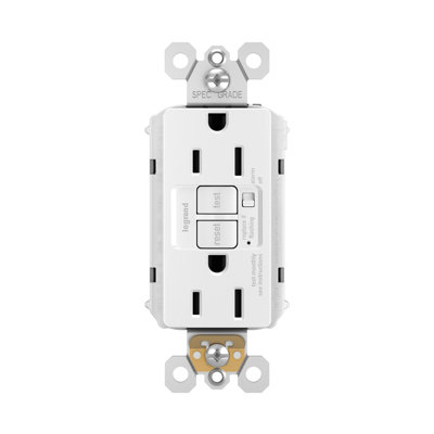 Radiant 15 Amp Tamper Resistant Self Test Audible Alarm GFCI Outlet