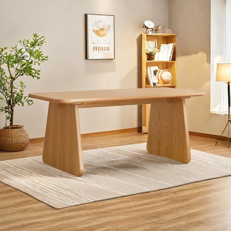 Solid wood oak dining table, 29.53"H x 78.74"L x 35.43"W