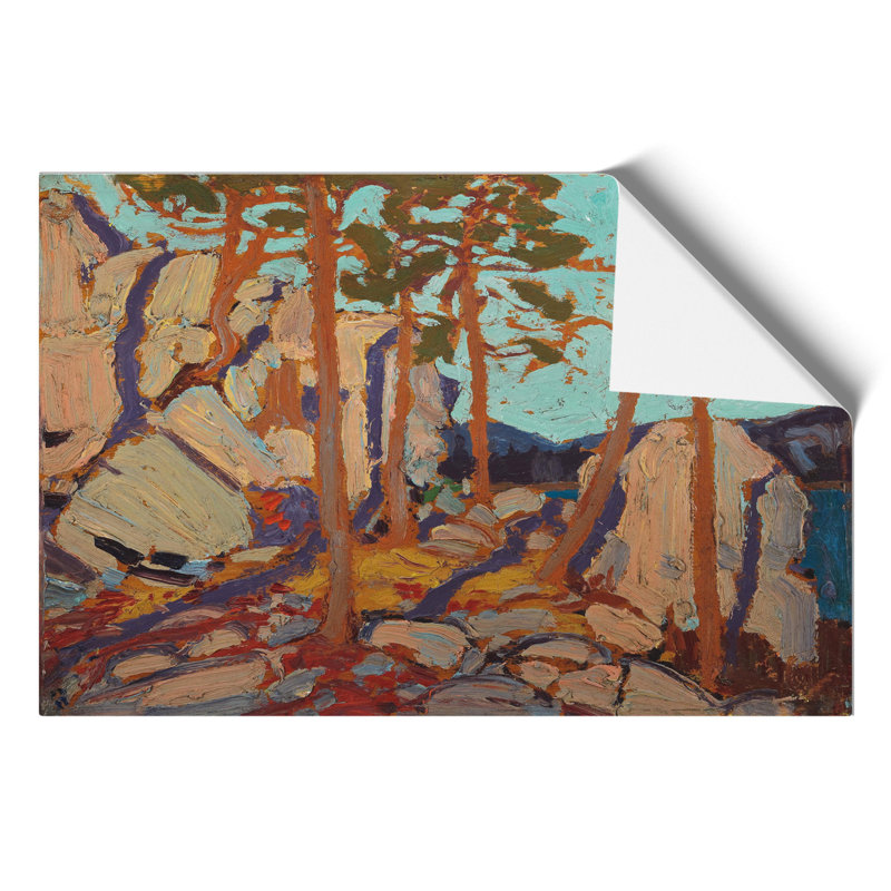Pine Cleft Rocks by Tom Thomson - No Frame Painting, 30cm H x 42cm W x 0.1cm D
