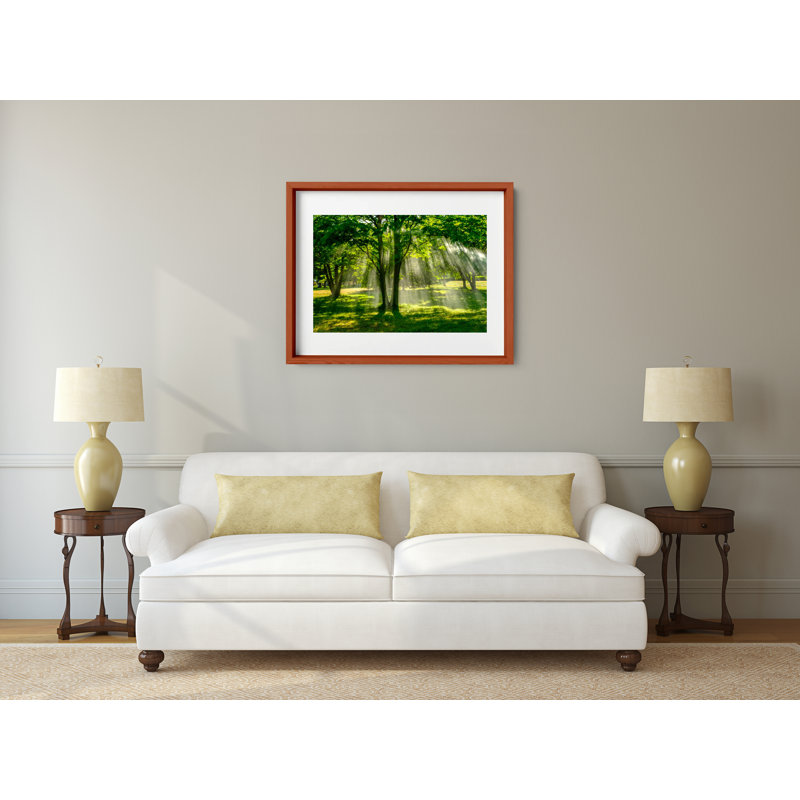 Summer Rain Print by Joseph Regan, Cherry, 22" H x 26" W x 0.75" D