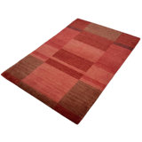 Canvello Hand Made Modern All Over Indo Gabbeh Rug - 4'0'' X 5'11''