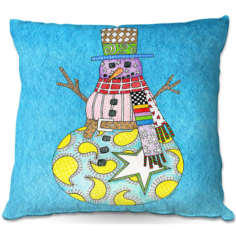  Coussin Couch Snowman, 16 po x 1 po, Aigue-marine