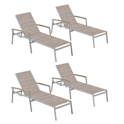 Ensemble de chaises longues inclinables de 80 po Travira