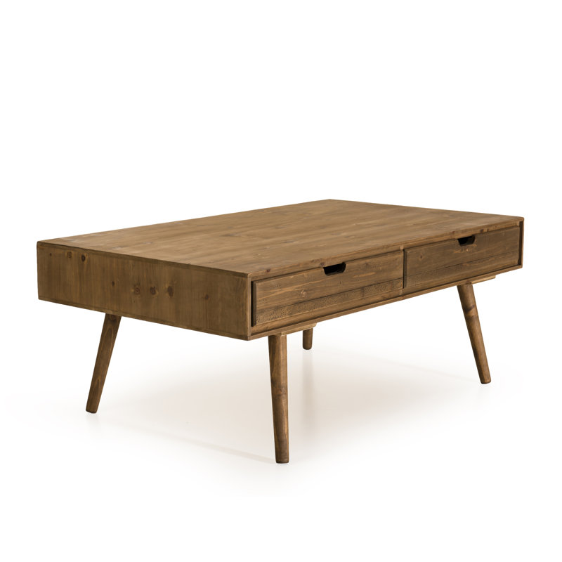 Stuttgart Solid Wood Four Leg Coffee Table with Storage