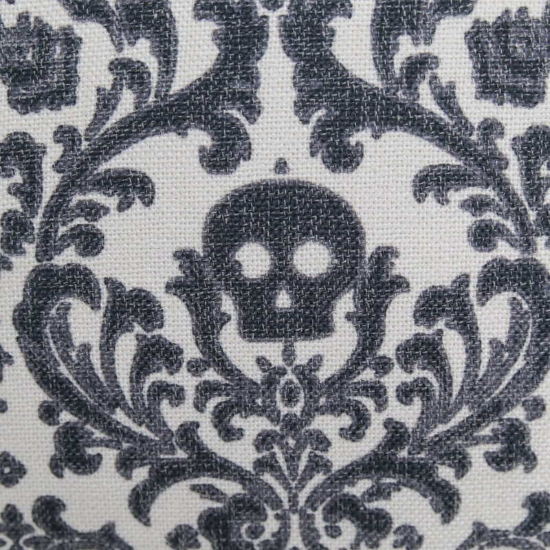 Coussin Baroque Skull - Coussin décoratif noir et blanc