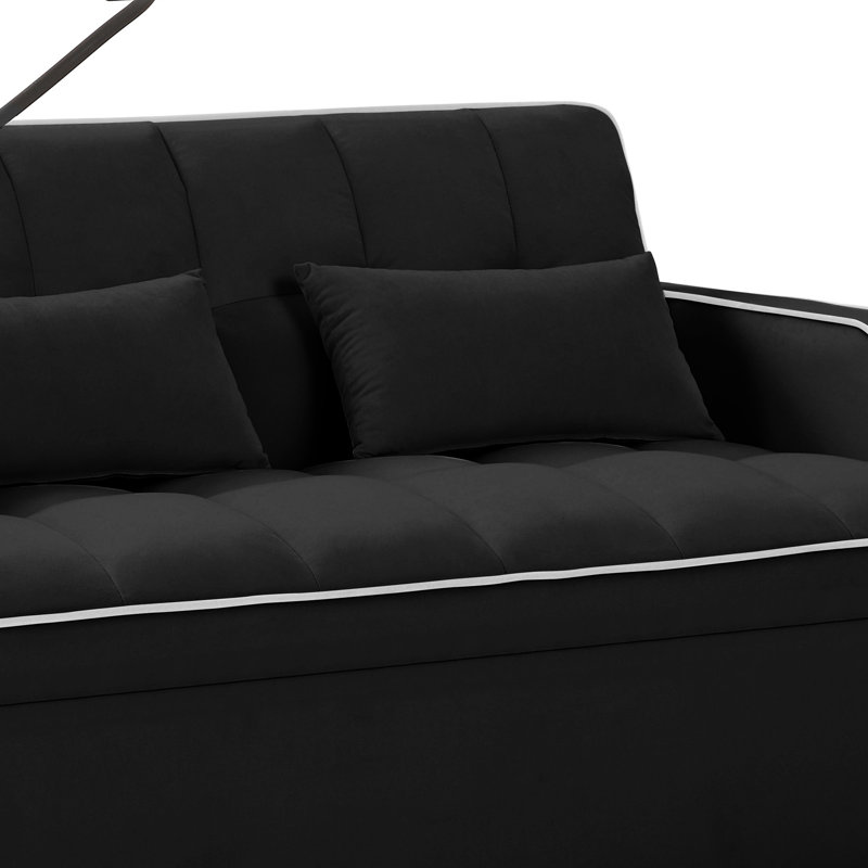 Canapé-lit inclinable Modern, Noir