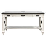 Biarni Writing Desk with Power Outlet