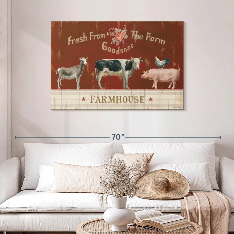 Plaque murale Farm Patchwork II, H 30 po x l 45 po