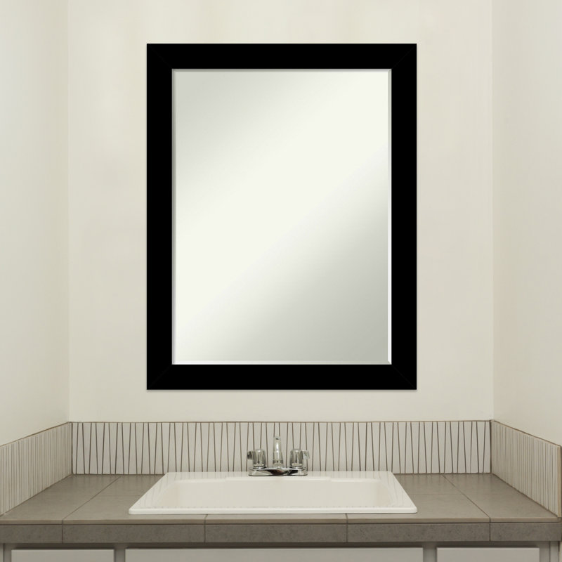 Miroir mural Joangela, 27,25 po x 21,25 po, Noir