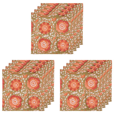 Ensemble de 12 serviettes Zinnia