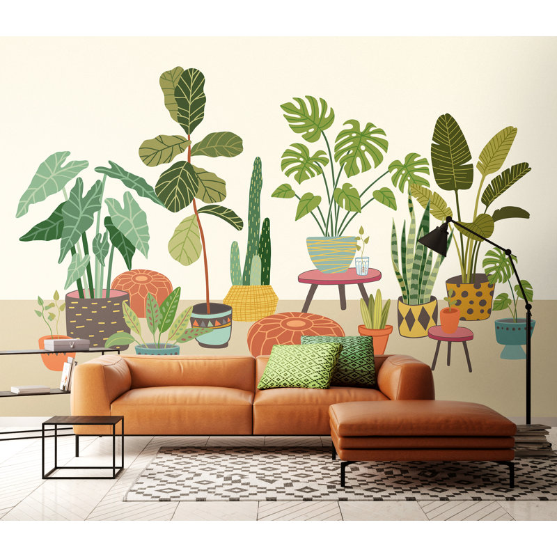 Williar Matte Wall Mural, 240cm L x 300cm W, Brown/Orange