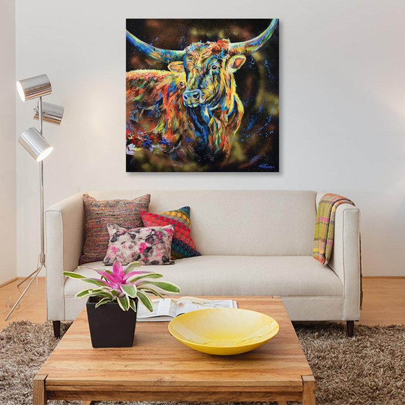 « the patron », reproduction sur toile, H 12 po x l 12 po x P 0,75 po, Pas de tapis, Toile tendue