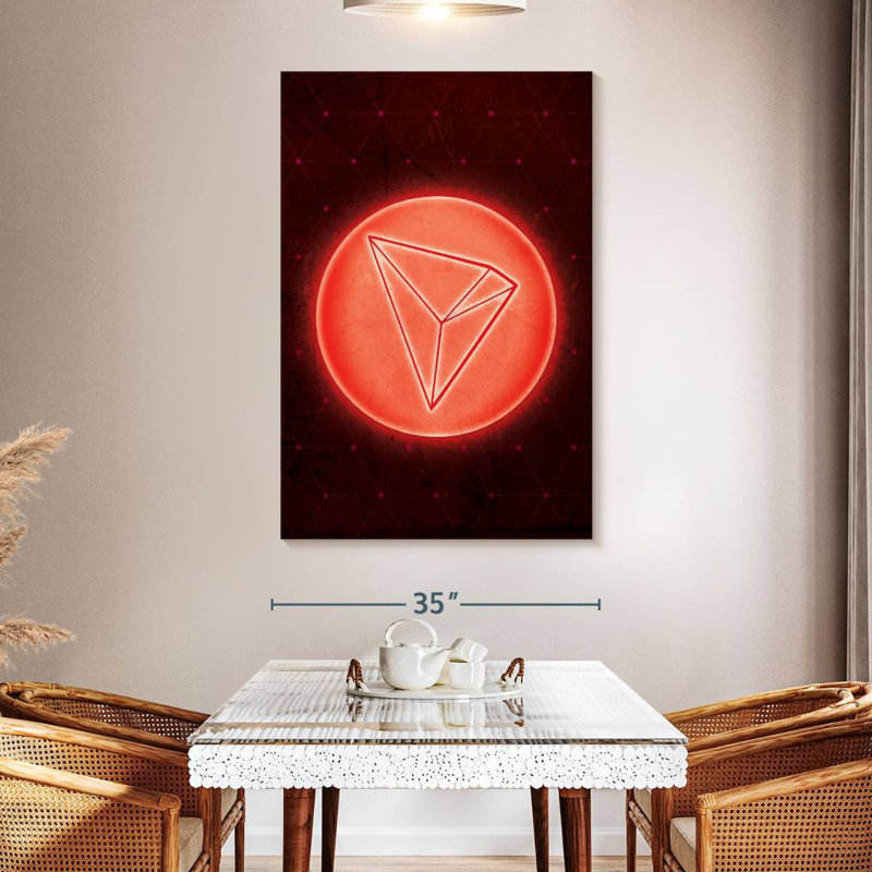 Logo Tron Kerner Crypto-monnaie, H 51 po x l 34 po