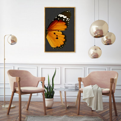 " Animals Monarch And Gray Butterfly II, Cabin / Lodge Orange "
