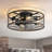 Kiarrah 20" Caged Ceiling Fan With Light Kit And Remote