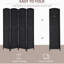 Black Weave 4 Panel Privacy Screen. Stylish For ' Rooms, With Elegant Design And Portable Folding Feature 6' Tall Room Divider - Black. Partition Oncology Wards, Panels, Hinges, Compact