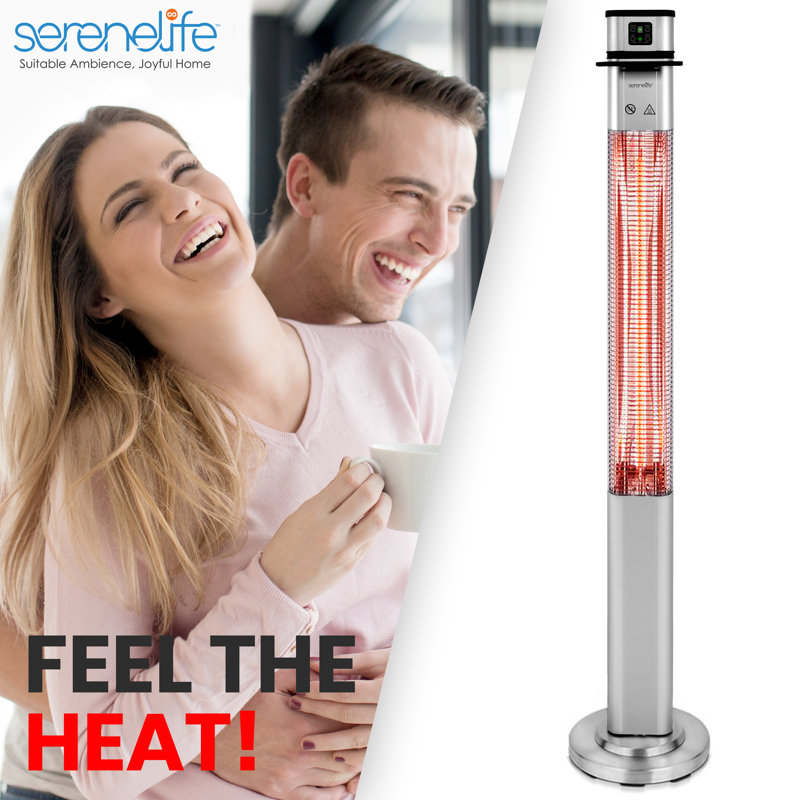 Stainless Steel Electric Infrared Patio Heater with Remote Control