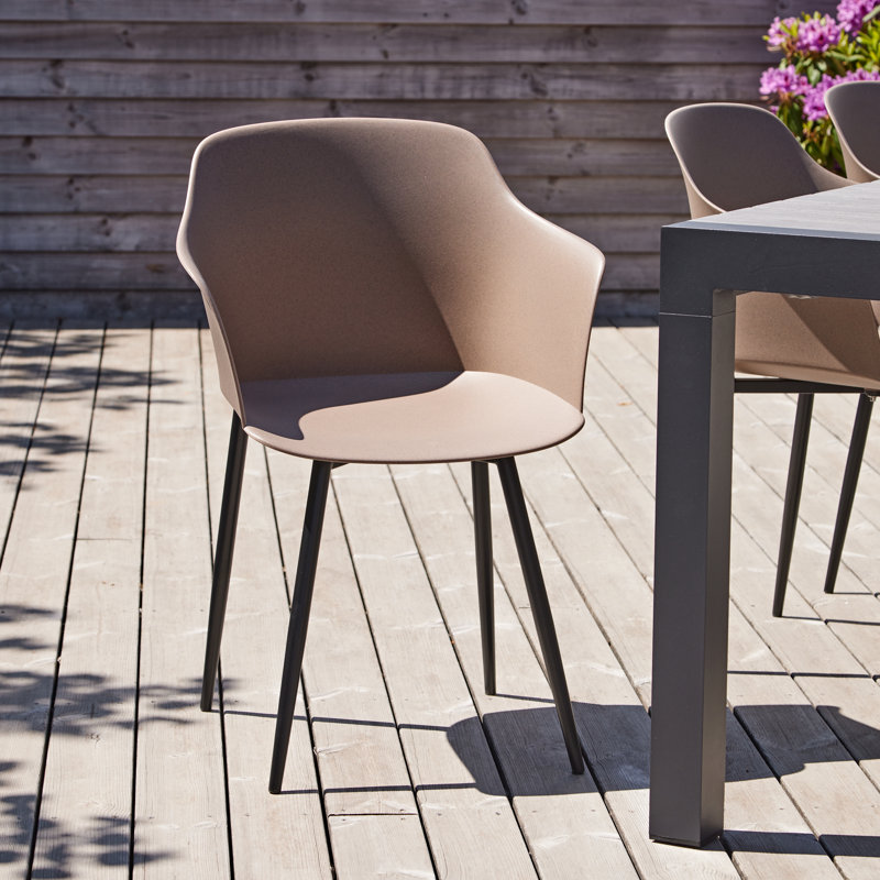 Alonzo Patio Dining Armchair, Brown