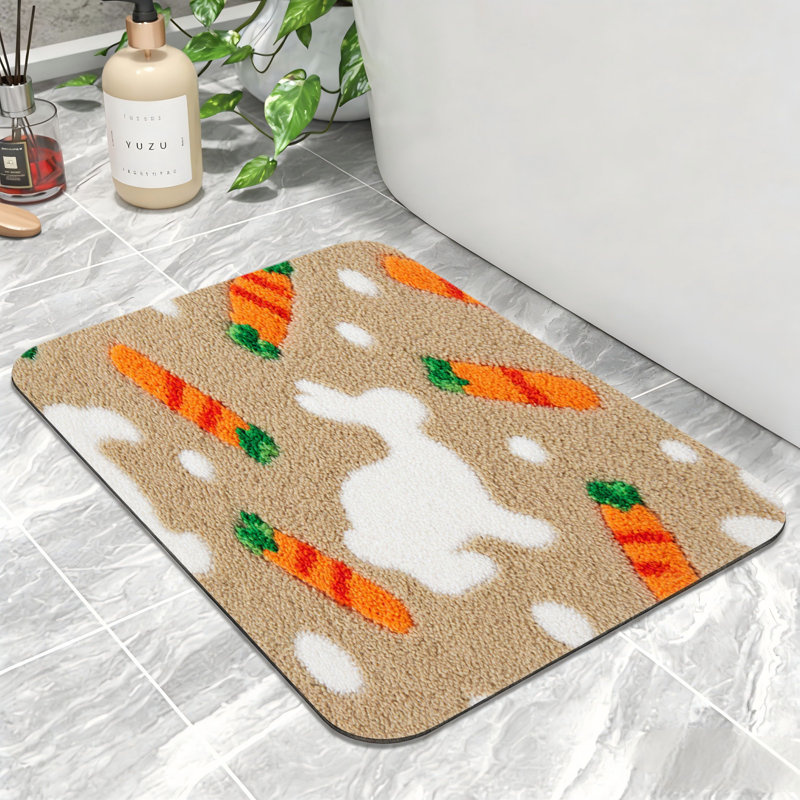 Mignon tapis de bain antidérapant 24 x 36 pour salle de bain et chambre d'enfant