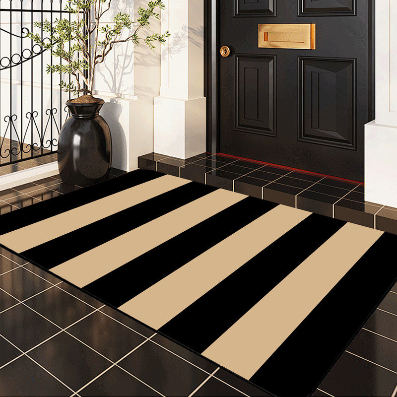  Tapis d'entrée antidérapant pour l'extérieur, 24 po x 36 po, rayures nautiques, nautical stripe, 24 po x 36 po