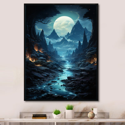 " Blue Moon Mountain Landscape "