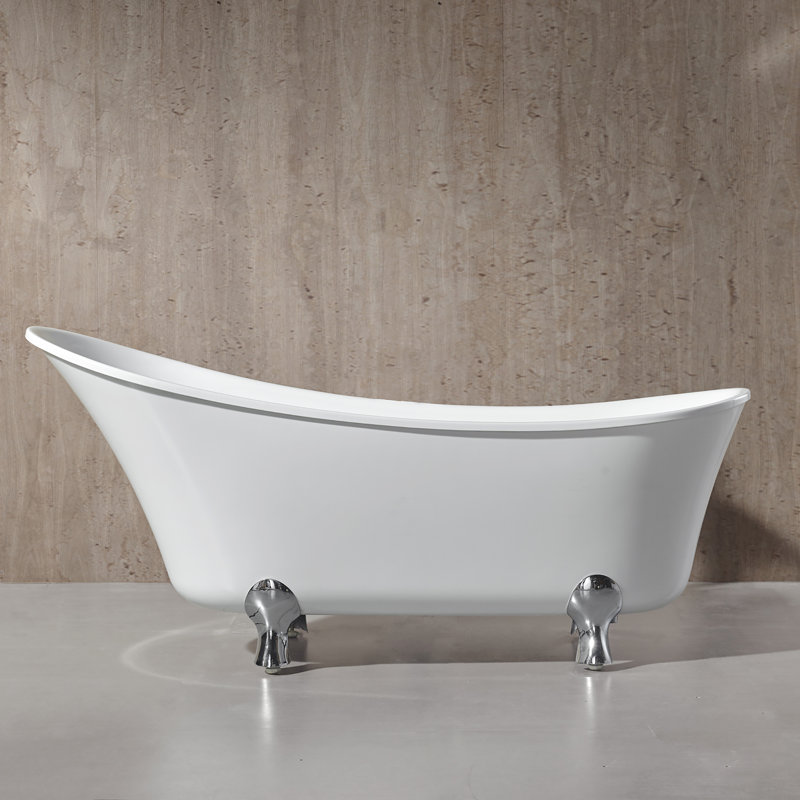 Baignoire de trempage sur pattes en acrylique 69 "x 29" Pearl