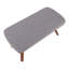 Banc Mid-Century moderne en bois naturel et tissu gris clair-1945603017-1945603021