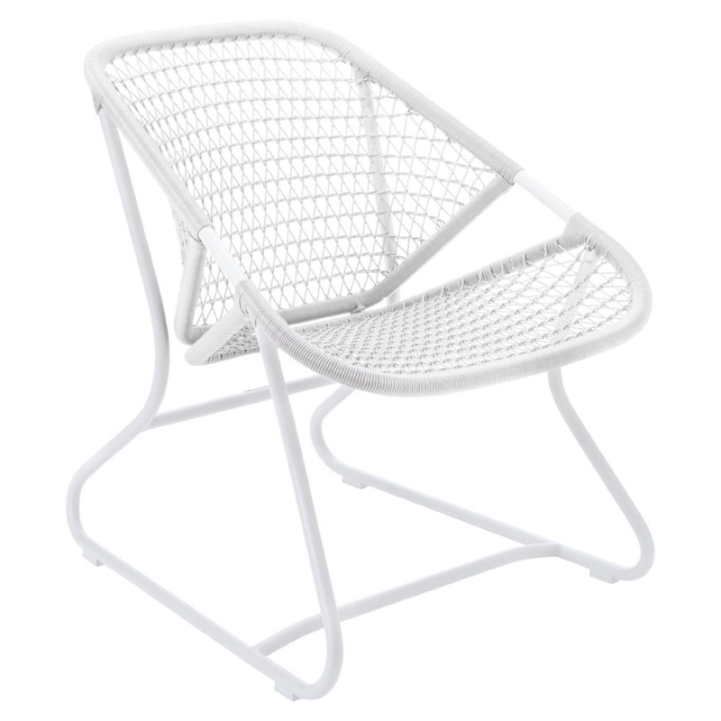 Chaise de salle à manger de patio Sixties, Blanc