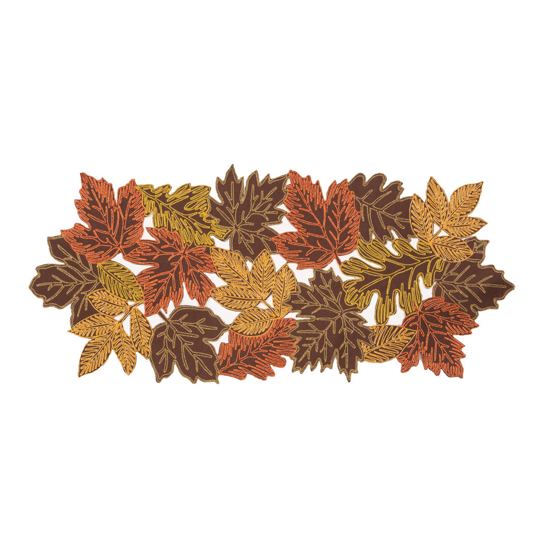 Erasmus Floral Oval Thanksgiving Table Runner August Grove® 
