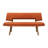 Jeiren 63" Wide Upholstered Dining Bench with Back in Rubberwood and Fabric-953259679-953259677