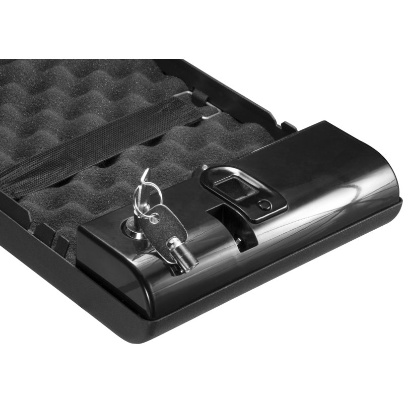 Black Steel Biometric Fingerprint Compact Safe