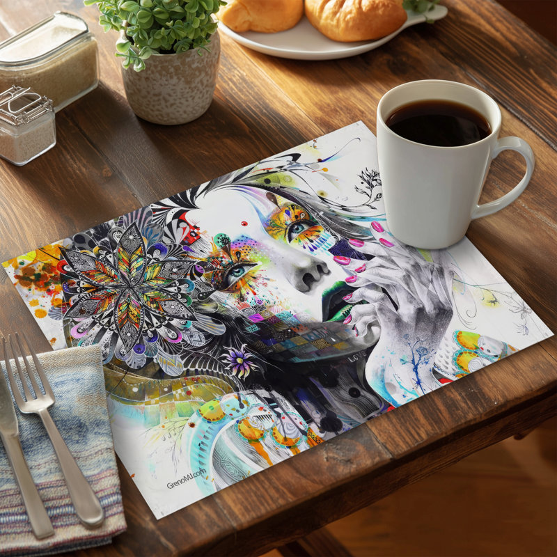 Blue Polyester Placemat - Thinking Gaze Home Decor Accessory