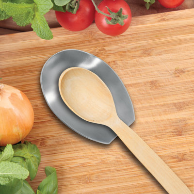 Spooner Stainless Steel Spoon Rest (5.25" x 3.5") - Set of 4