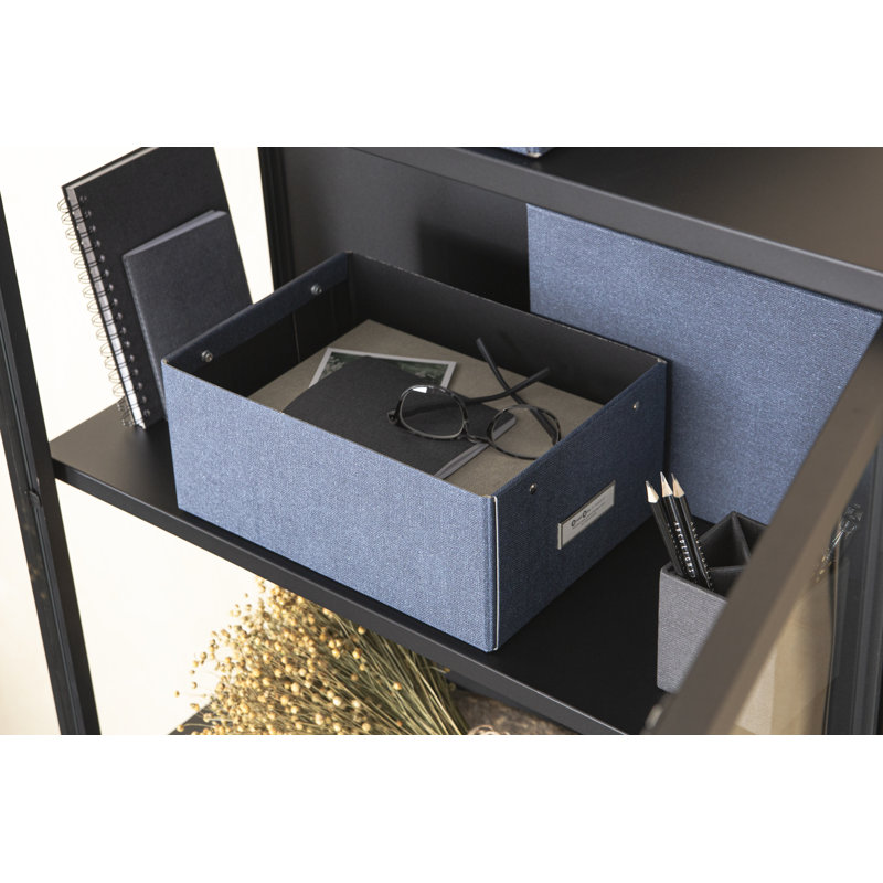 Bigso Karin KD Collapsible Storage Box - Photo Storage Box, Blue
