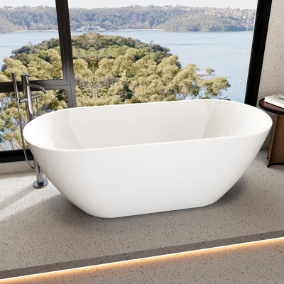 67'' x 29.5'' Freestanding Soaking Acrylic Bathtub