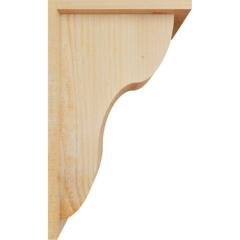 Carmel Corbel w/Backplate, 20" H x 8" W x 12" D, Douglas Fir, Rough Sawn