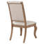 Chaise de salle à manger à dossier capitonné crème et orge-35748980