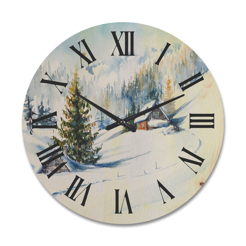 Petite horloge murale en bois, Très grand