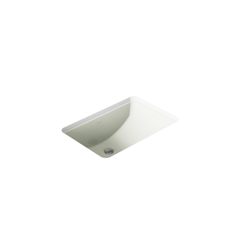 Ladena Vitreous China Rectangular Undermount Bathroom Sink, Dune